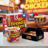 Boîtes à hamburgers écologiques en gros personnalisées, boîtes rigides de qualité alimentaire pour frites, poulet frit, emballage de restauration rapide