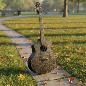 <span class=keywords><strong>Chitarra</strong></span> <span class=keywords><strong>Acustica</strong></span> per Principianti Esclusiva per Mancini Natasha Mercury Black Hole con Tastiera in Ebano 41 Pollici - Product Image 6