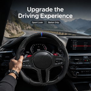 Volant sport en fibre de carbone et cuir personnalisé avec affichage LED pour amélioration et remplacement de garnitures intérieures automobiles – Vente en gros - Product Image 1