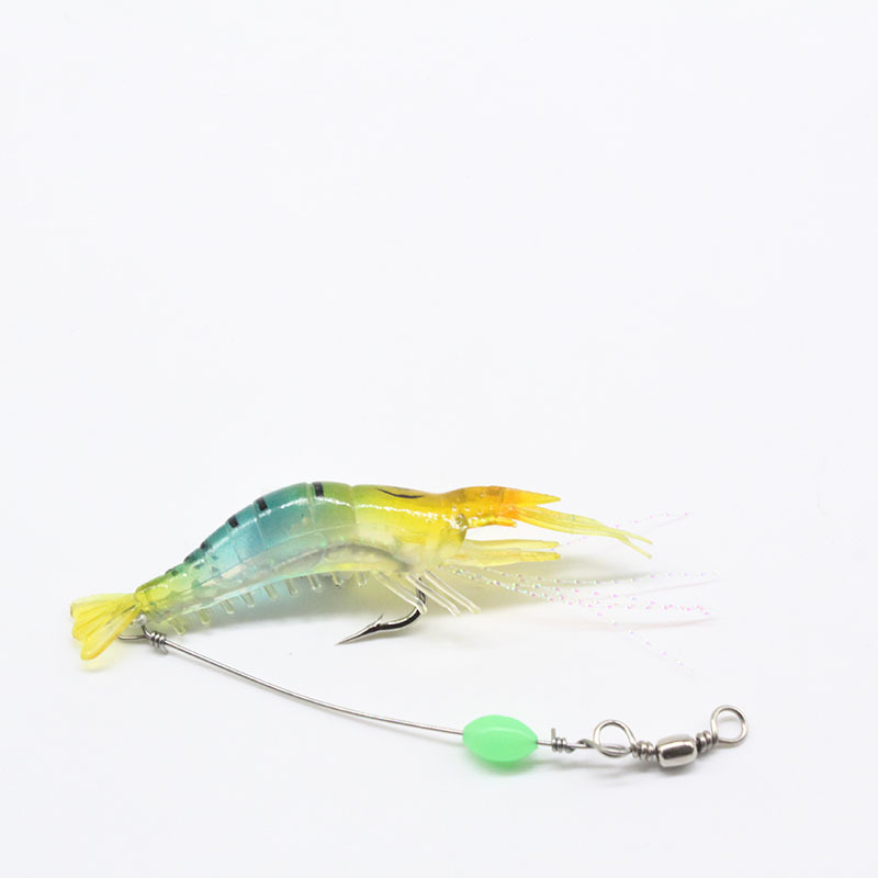 Lot De 4 Leurres Crevette Lumineux 6cm Avec Hameçons – Appâts Réalistes Pour Silure Et Prédateurs, Pêche En Mer/rivière