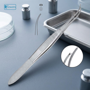Forceps chirurgical 2026 à pointe incurvée en acier inoxydable, instrument de chirurgie générale certifié CE Classe I, outil manuel - Product Image 4