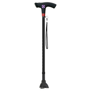 Bâton de randonnée Conte en alliage d'aluminium télescopique avec embout en caoutchouc, aide à la marche pour la randonnée en plein air - Product Image 1