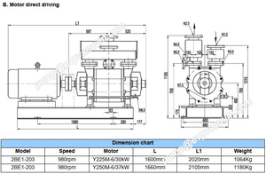 ปั๊มสุญญากาศแบบวงแหวน 2BE1-203 EVP สำหรับอุตสาหกรรมเบา - Product Image 6
