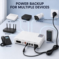 Qitai QX707 WiFi Back Battery 5V/9V/12V 24W UPS WiFi Router CCTV Kamera TV Box Power Bank 24V PoE/LAN 10400mAh Mini DC UPS