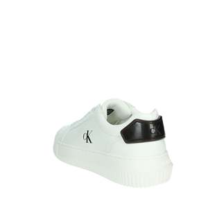 Calvin Klein Jeans Donna Sneakers Bianco Nero Zapatos Estilo Deportivo - Product Image 2