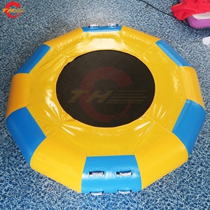 <span class=keywords><strong>Piscine</strong></span> d'eau gonflable commerciale en PVC rond de <span class=keywords><strong>6m</strong></span> de diamètre pour adultes et enfants avec trampoline à l'élastique et tente araignée - Product Image 4