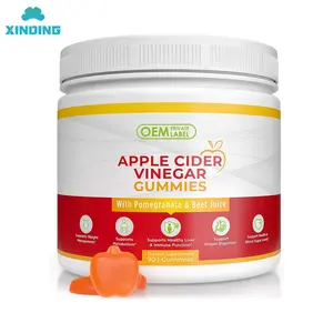 OEM Organic Apple Cidra Vinagre Gomas Perda De Peso Gomas Detox Imune Emagrecimento Queimar Gordura Vitamina Suplemento Dietético Apple Cid