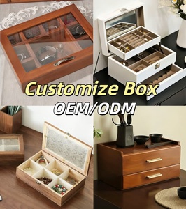 Scatole Porta Gioielli in <span class=keywords><strong>Legno</strong></span> Massello Stile Cinese Moderno, Grande Capacità per Collane, Accessori Matrimoniali in PP - Product Image 6