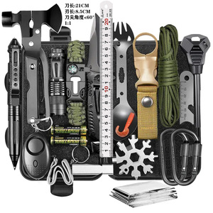 Kit de Herramientas Multifuncional de Supervivencia 16 en 1 de Acero Inoxidable para Campismo al Aire Libre, Equipo de Rescate de Emergencia EDC - Product Image 1