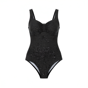 HDJ Plus Size One Piece <b>Swimsuit</b> Square Neck Dot Print Drawstring <b>Skirt</b> Bathing Suit Women BZ77068 - Product Image 4