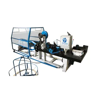 High speed automatic cs-a double stranded twisted blade barbed wire fencing making machine