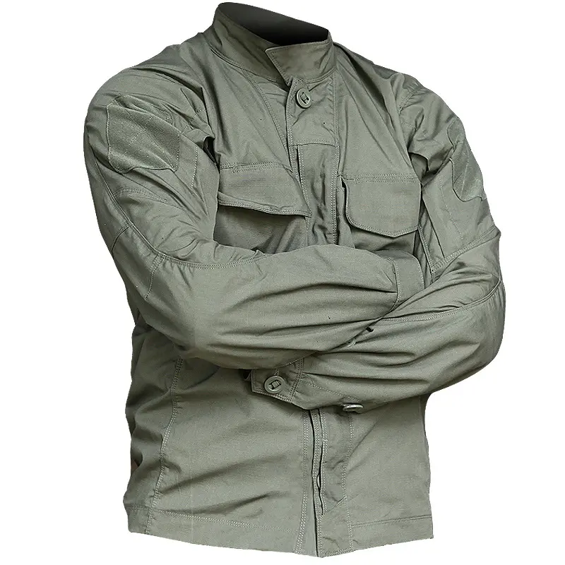 Hot selling Men's long sleeve outdoor breathable multi-pocket Spring and Autumn mountain climbing camouflage coat