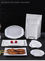 Vaisselle de restaurant en gros servant une assiette à pâtes en mélamine profonde blanche personnalisée de 7.5 pouces
