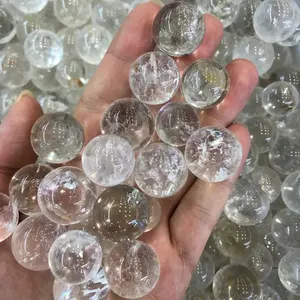 Bola kristal Mini kristal alami, bola kristal penyembuhan Mini, batu permata, bola kuarsa untuk dekorasi rumah