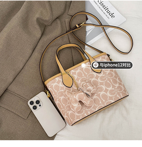 奢华时尚设计师便携式水桶包拉链涤纶中国网上批发几何图案 - Product Image 2