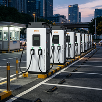 Chargeur rapide DC pour véhicules électriques ETEC EKDC2 60-240kW, sur pied, double connecteur CCS1 CCS2 GB/T CHAdeMO, OCPP 1.6J, IP54, IK10, certifié TUV CE