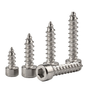 NINDEJIN Stainless Steel 304-HA Hex <b>Socket</b> Cap Self Tapping Screws M2 M2.6 M3 M3.5 M4 M5 M6 Wood Metric System Plain - Product Image 4