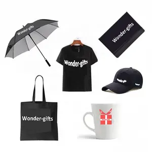 Ensembles de cadeaux d'entreprise populaires avec sac à provisions comprenant un ordinateur portable, un stylo, une tasse et un parapluie personnalisés