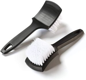Wheel Brushes Brush Brush Plastic Wheel Brush Plastic Handle Boar Hair Auto Set Steel Wheel Clean Washing The Dust Brushes Detail Work Tool Car Care Detailing Cleaning Brush