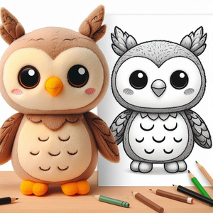 Brinquedo De Pelúcia Personalizado Da Foto Bonito Olhos Grandes Brinquedos De Pelúcia Brinquedo De Pelúcia Coruja - Product Image 2