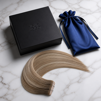 Extensions de cheveux humains vierges bruts, tissage papillon micro XO invisible et sans couture, avec racine ombrée personnalisée et mèches, pour revendeurs