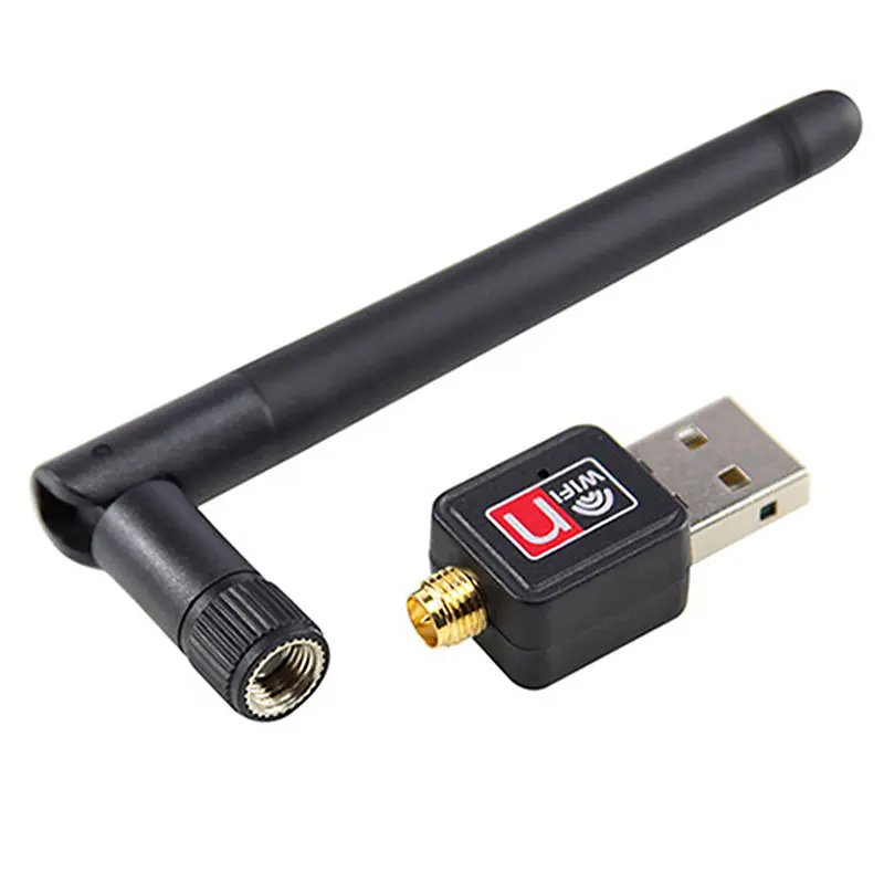 Set top box için Realtek 8188 150Mbps WIFI USB 802.11N 150 usb wifi adaptörü 2 dBi ile kablosuz ağ kartı