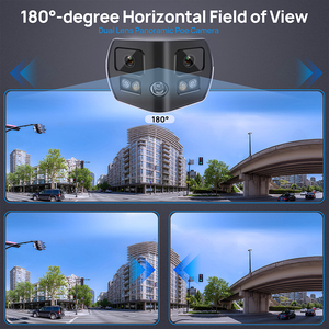 4k 8MP ống kính kép 180 ° góc rộng toàn cảnh, đầy đủ màu sắc, phát hiện con người/xe, 2 chiều nói chuyện Micro PoE <span class=keywords><strong>IP</strong></span> <span class=keywords><strong>Camera</strong></span> an ninh ngoài trời - Product Image 4