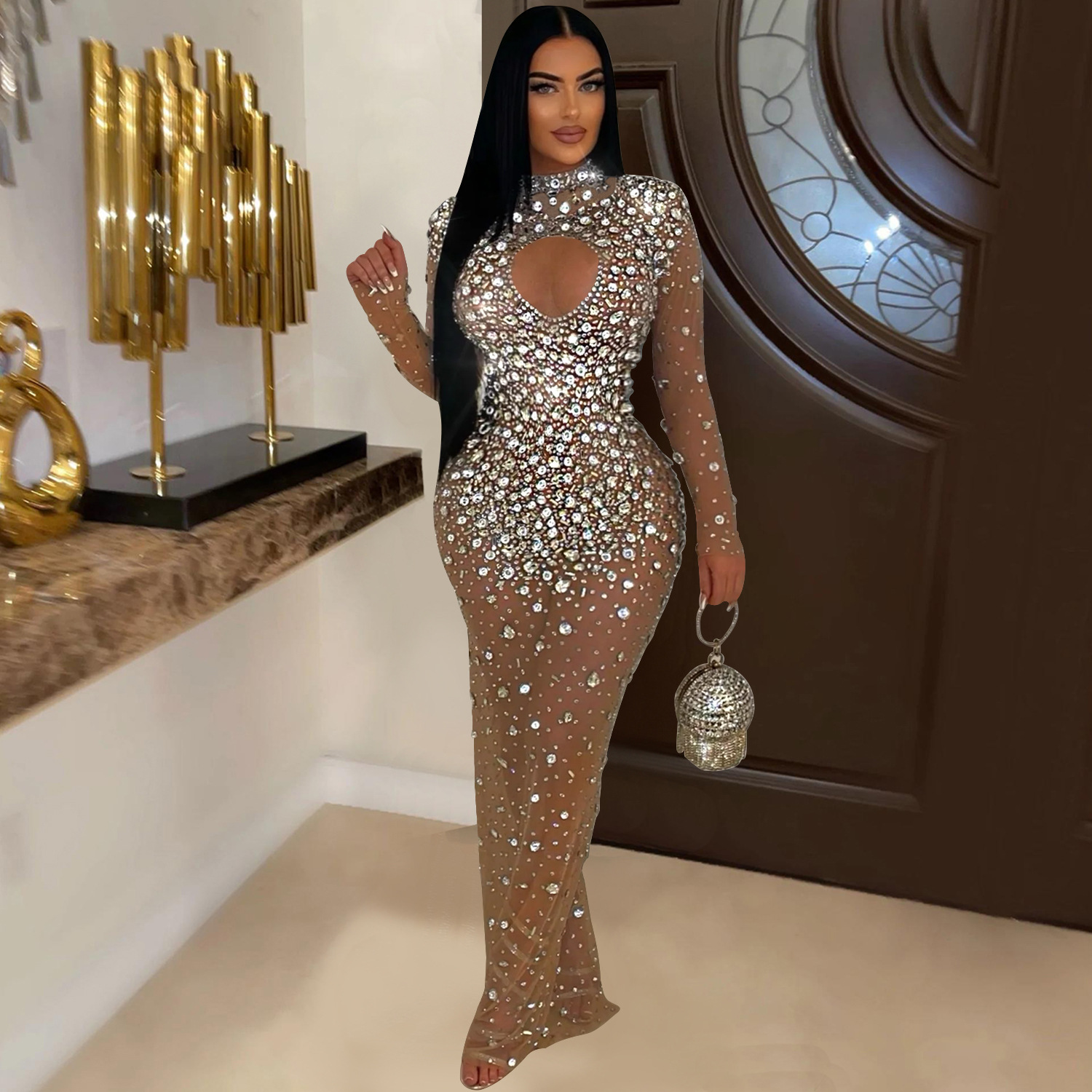 Latest Design Party Dresses Women Round Neck Beaded Rhinestone Long Maxi Bodycon Evening| Alibaba.com Latest Design Party Dresses Women Round Neck Beaded Rhinestone Long Maxi Bodycon Evening| Alibaba.com
