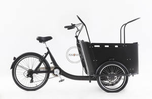 Tricycle électrique à trois roues à chargement frontal, nouveau modèle OEM, pour adultes, avec caisse en bois, <span class=keywords><strong>remorque</strong></span> de transport pour vélo électrique - Product Image 6
