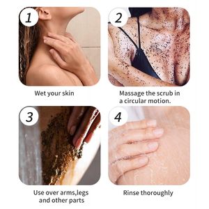 Gommage corporel au café ETRUN avec <span class=keywords><strong>sel</strong></span> marin, gommage corporel naturel au café et exfoliant corporel, aide à éliminer les peaux mortes pour une texture lisse - Product Image 5