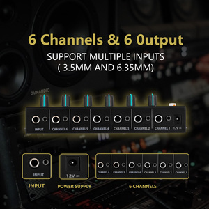 Stabcl S-600 <span class=keywords><strong>6</strong></span> Kênh Stereo Headphone Amp Âm Thanh Headphone <span class=keywords><strong>Amplifier</strong></span> Với Power Adapter DC 12V <span class=keywords><strong>6</strong></span>.35Mm Đầu Vào/Đầu Ra Giao Diện - Product Image 6