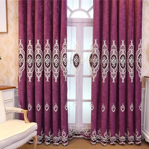 Rideau en chenille brodé sur mesure <span class=keywords><strong>Zucchi</strong></span> de luxe 2021 pour salon, occultation totale de la lumière, 100% polyester, toutes saisons - Product Image 6