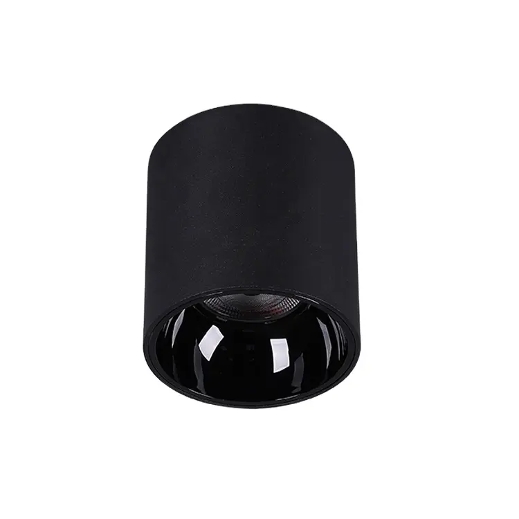 Round Black White IP65 Waterproof Lighting LED Downlight Antiglare Reflector COB Surface Mounted LED Spot Down Light