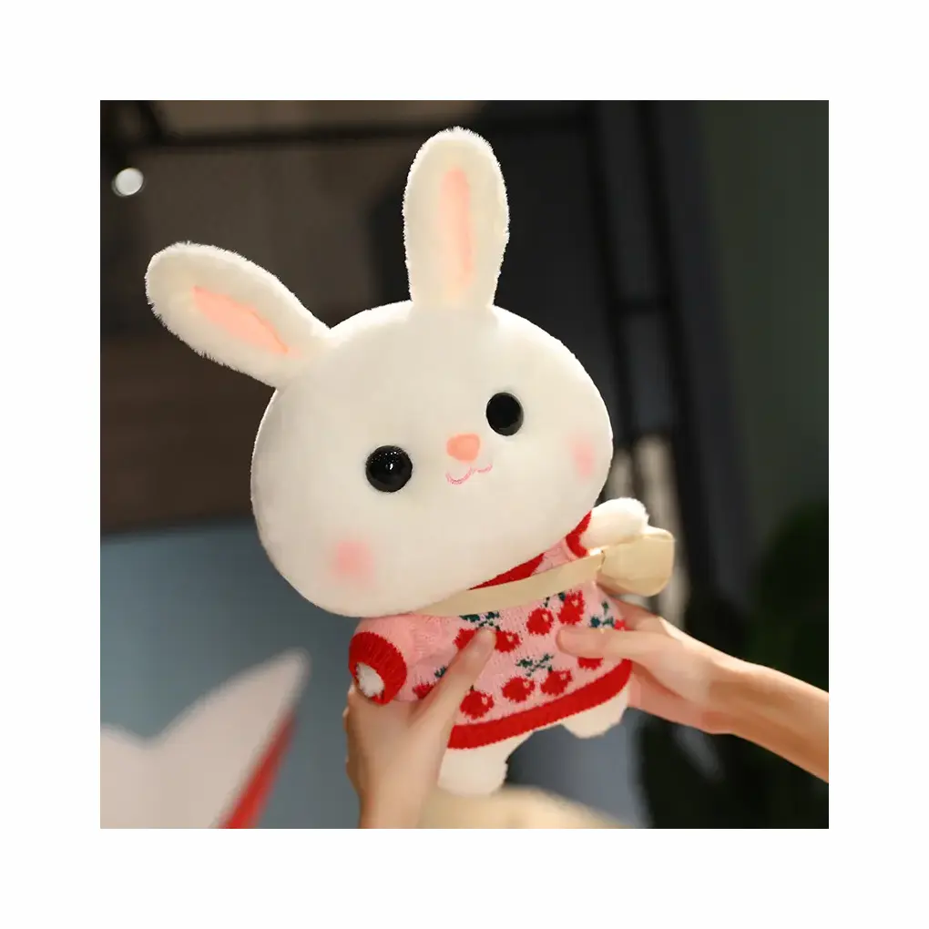 Super cute small bunny with different coating stuffed rabbit kawaii plush toy bunny