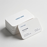 Cartes de visite professionnelles personnalisées en carton à coins arrondis avec logo, livraison rapide en gros pour une image d'entreprise soignée