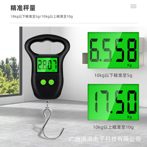 Portable Handheld Hanging Scale 50kg Digital Luggage Scale With Backlight Display <b>Hook</b> Scale For Travel Weighing - Product Image 2