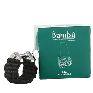Nuevo Boquilla para Clarinete y Saxofón de Bambú Argentino Hecha a Mano con Ligadura de Hilo y Tubo Negro - Product Image 1