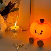 Lampes à tapoter en silicone, décorations de fête, lumières d'ambiance, design créatif et éclectique, petits ornements de bureau
