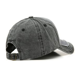 Casquette de baseball vintage à visière plate - Unisexe, tendance, pare-soleil de pêche avec motif lettres et nœuds, 100% coton, <span class=keywords><strong>boucle</strong></span> dorée cuivrée - Product Image 3