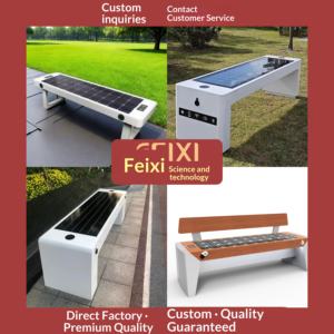 सौर चार्जिंग स्मार्ट बांस की पटियो बेंच वायरलेस बैकरेस्ट और आउटडोर ऑडियो-निर्माताओं द्वारा अनुकूलित - Product Image 2