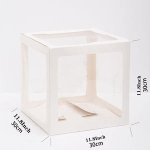 Celebridad colorido transparente Baby Shower globo caja personalizada <span class=keywords><strong>bautizo</strong></span> cumpleaños fiesta boda decoración <span class=keywords><strong>regalo</strong></span> Idea - Product Image 2