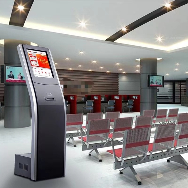 17inch Self Service Queue Management System Kiosk for Hospital/ Bank Touch Screen Digital Signage