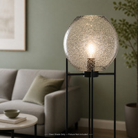 Abat-jour en verre bulle transparent pour éclairage d'ambiance intérieur, pièces de lampe pour rénovation de gîtes