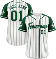 Maillots de baseball classiques rayés camouflage à manches longues, coupe ample, bouton unique, uniforme de baseball sublimé pour jeunes, vente en gros