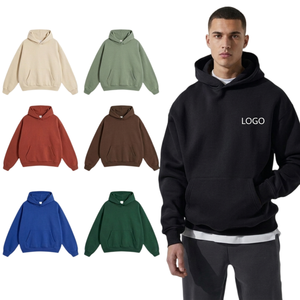 8082 Custom Design Plain Solid Color Kangaroo Pocket <b>Pullover</b> Hoodies <b>Men</b> Oversized Blank Sweatshirt 3D Puff Print Streetwear - Product Image 1