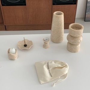 Stonekocc marca marmo pietra ornamenti <span class=keywords><strong>vasi</strong></span> in travertino composizione floreale contenitori decorazioni retrò minoranza testurizzata - Product Image 5