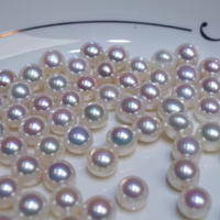 Vente chaude Blanc Translucide rose 9-10mm Perles D'eau Douce Naturelles Perles
