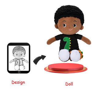 Poupée de chiffon africaine douce Offre Spéciale en peluche bébé le premier jouet avec logo personnalisé pour dormir et câlin poupée copain - Product Image 3