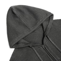 AiNear Vente en gros de logo personnalisé Oem & Odm Pull à capuche en coton gaufré avec poche zippée à manches longues pour hommes