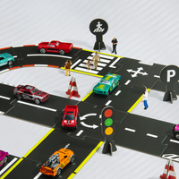 Juego de Pistas de Carreras STEM para Niños, Juguetes Educativos de Construcción, Juego de Construcción de Señales de Tráfico MIDEER